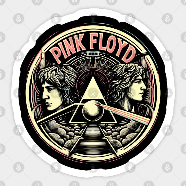 Pink Floyd // Vintage Fan Art Sticker by Trendsdk